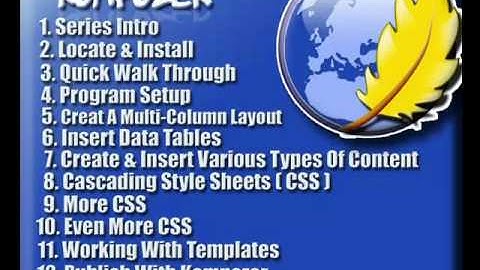 Intro to Kompozer WYSIWYG HTML Editor