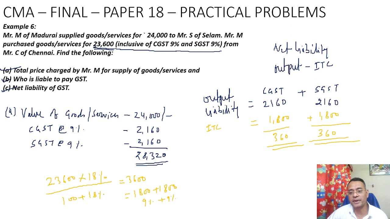 PRACTICAL PROBLEMS PART -1 - CMA FINAL  | GROUP - IV | PAPER 18