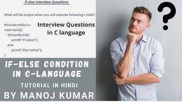 Use of size of operator in C language | Interview questions in Hindi by Manoj Kumar