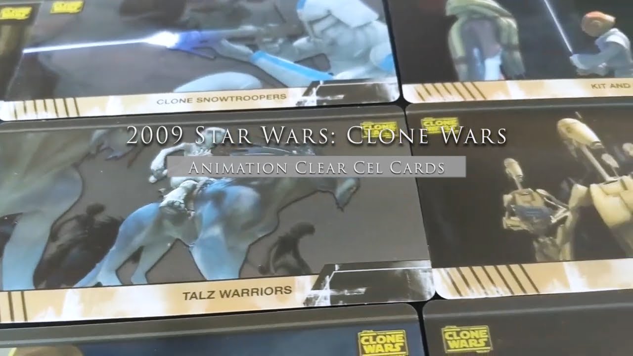 2009 Star Wars: The Clone Wars Widevision Animation Clear Cel Cards