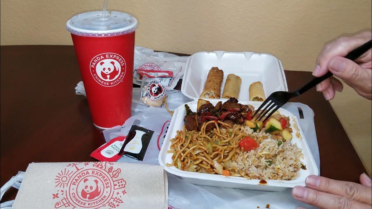 PANDA EXPRESS 1 Side & 2 Entree Plate Chinese Food Mukbang (판다익스프레스