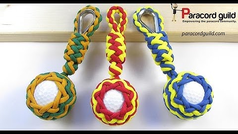 Golf ball paracord key fob