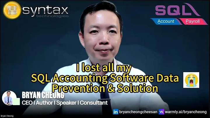 SQL Accounting Software – Prevention & Solution for Data Lost