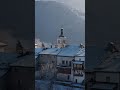 🏰 FAIRYTALE Swiss Medieval Castle | Drone Over Snowy Gruyères Switzerland #switzerland #aerial