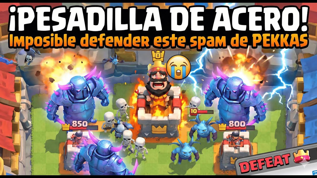 ¡PESADILLA DE ACERO! ⚔️🚫 Imposible defender este spam de PEKKAS