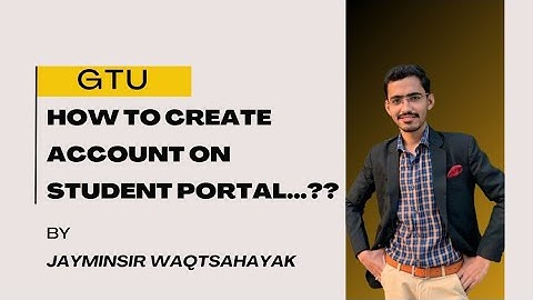 GTU | How To Create Account On Student Portal...??