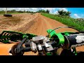 Riding a KX450