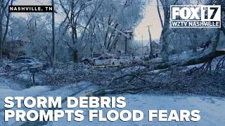 Downed trees from winter storm raise flooding concerns ahead of incoming rainfall