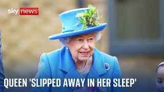 Queen 'slipped away in her sleep' - a newly released memo reveals