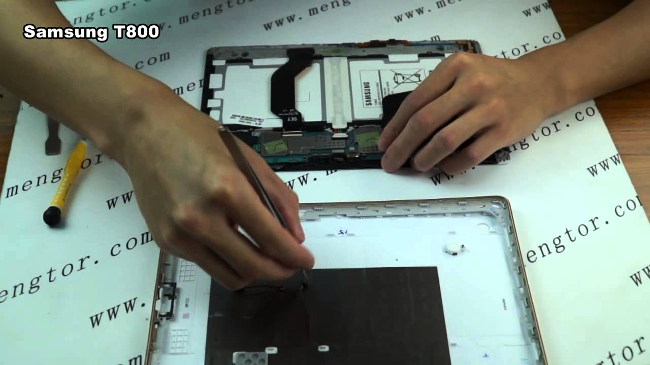Samsung Galaxy Tab S 10.5 T800 Take Apart Video Provided by Mengtor