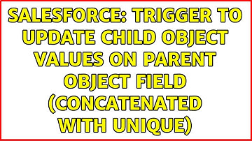 Salesforce: Trigger to update child object values on parent object field (concatenated with unique)