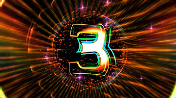 60FPS Turbulence Countdown Video Numbers With Sound Animation