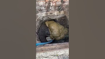 What it looks like opening a badly blocked sewage drain pipe