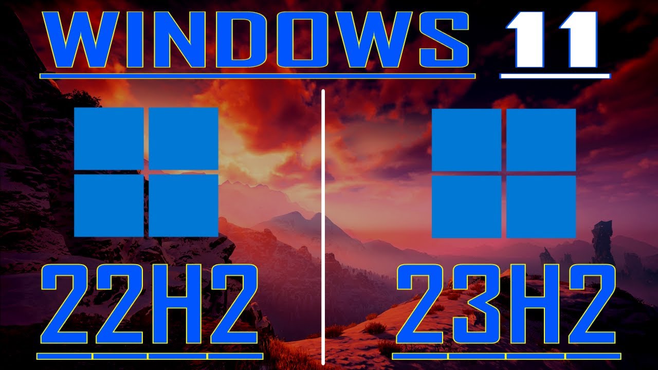 WINDOWS 11 22H2 vs WINDOWS 11 23H2  PC GAMES BENCHMARK TEST 