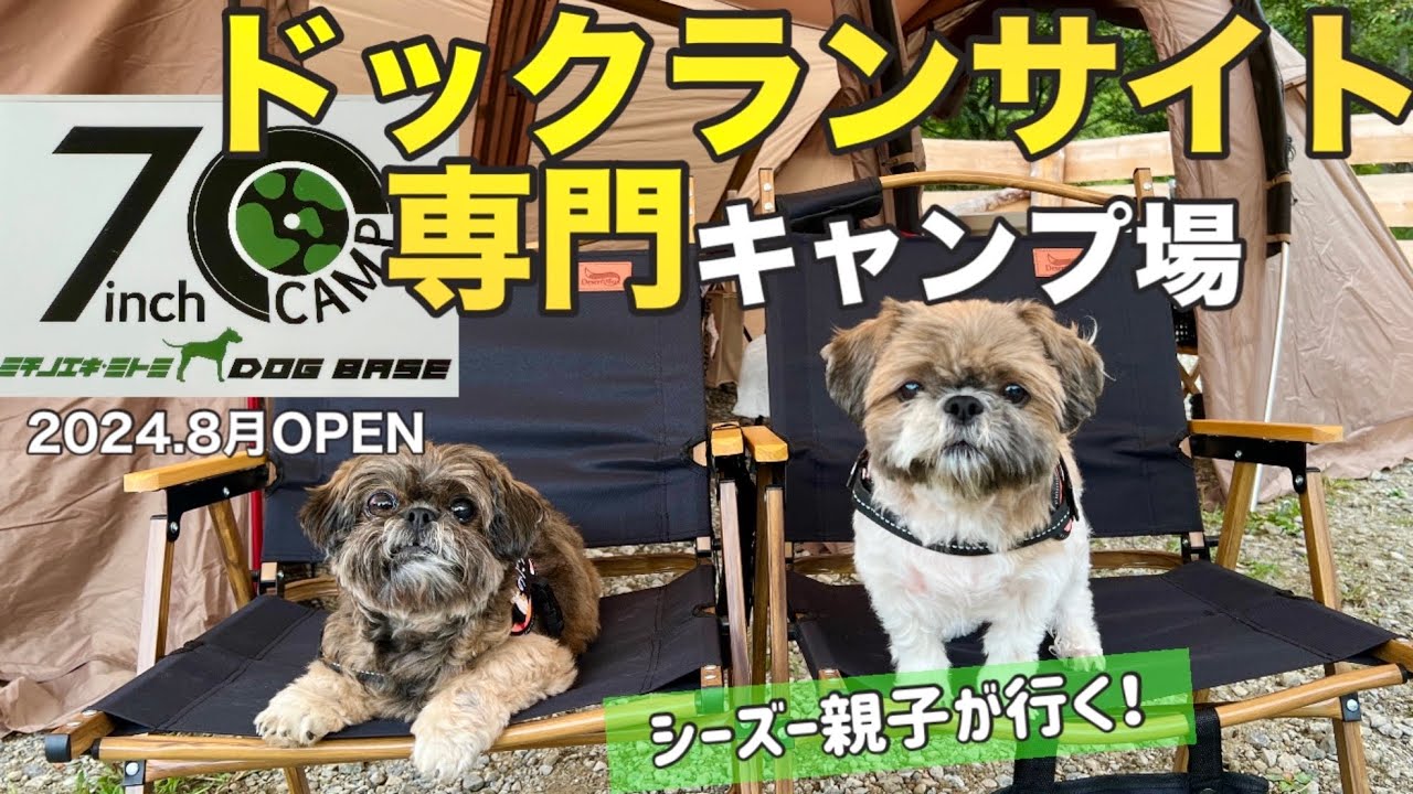 【シーズー】OPENしたばかり！ワンコ連れに嬉しい「ドックラン専門キャンプ場」7inch CAMP ミチノエキミトミ DOG BASE 前編