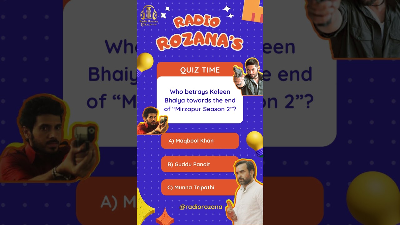 #2 Fun-Fun Quiz only on Radio Rozana!!Answer Now 😍❤️ For More Download The App 