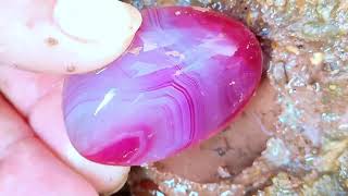 Perfect Amethyst Crystals Found Growing In Boulder Crevices