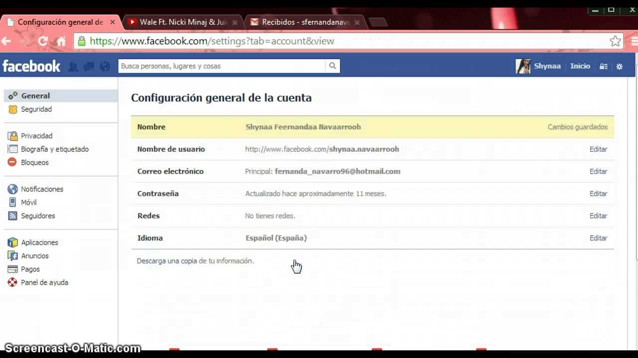 Como poner Nombre alternativo en facebook 2014 ! D YouTube