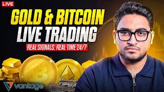 🔴Crypto & Forex LIVE Trading | BTC + Gold Scalping in Real Time | Vantage Markets