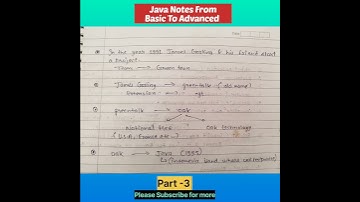 java notes from basic To Advanced | part -3 | java for beginners #coding #youtubeshorts
