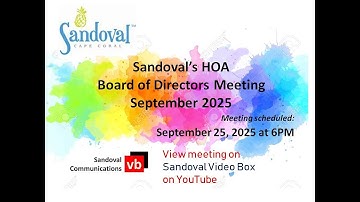 2025 Sep 25 Sandoval BOD Meeting