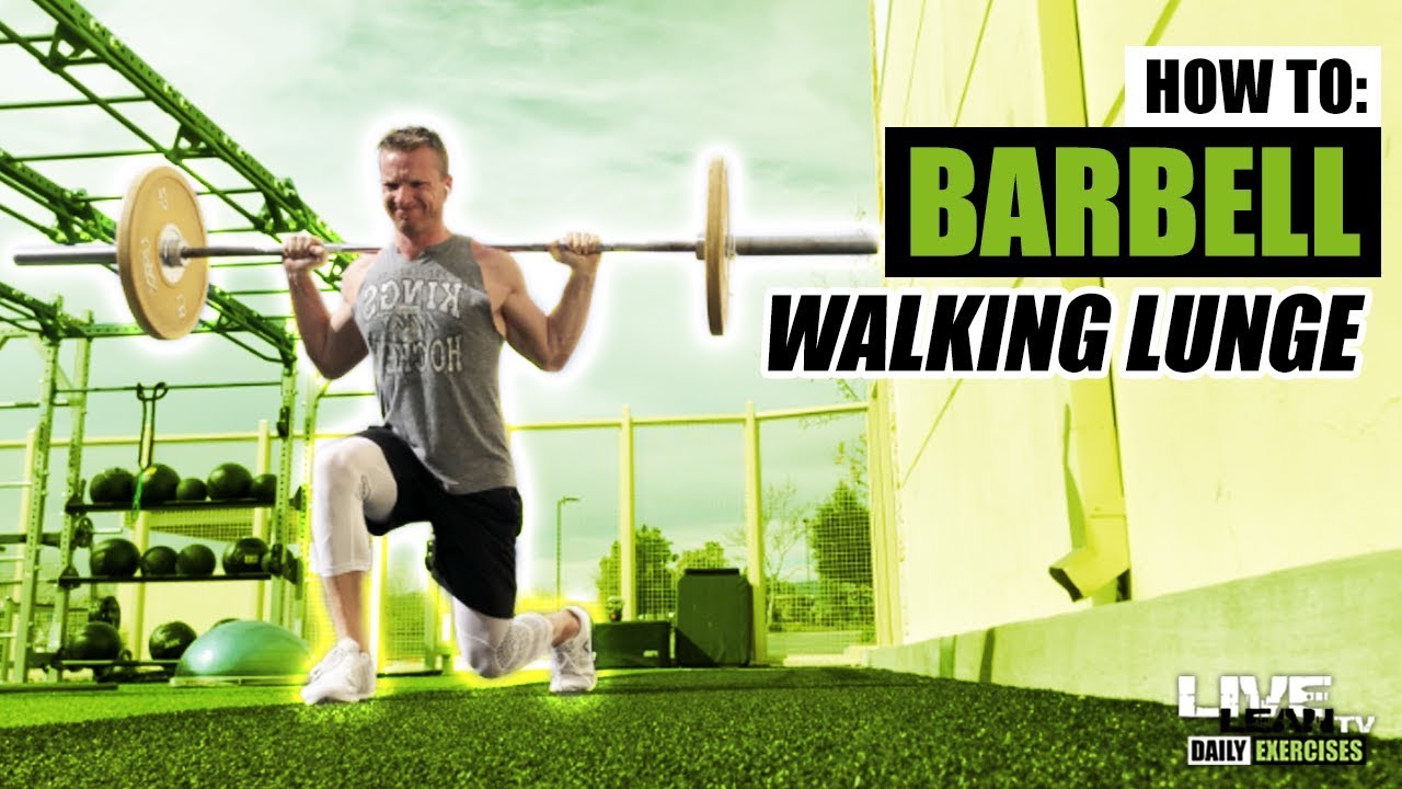 How To Do A BARBELL WALKING LUNGE | Exercise Demonstration Video and ...