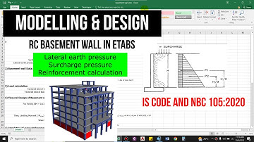 RCC Basement wall design in ETABS | ETABS Modeling of Multistory Building | NBC 105:2020, IS 1983