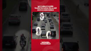 Motosi̇kletli̇leri̇n Kural İhlalleri̇ Drone Kamerasinda