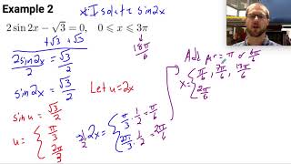Solving Trig equations with exact solutions Example 2