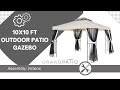 How to correctly assemble the10x10 ft outdoor patio gazebo  grand patio tutorials