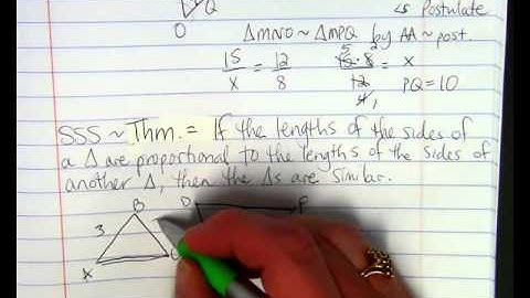 Triangle Similarity: AA, SSS, SAS