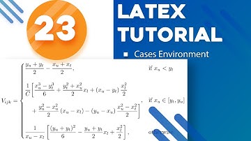 Latex Tutorial # 23 | Cases Environment