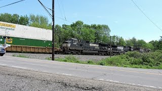 NS 23K Intermodal Train At Bayview Rd In Hamburg, NY 5-27-17