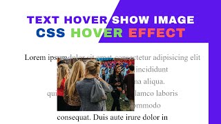 Text Hover Show Image HTML CSS Hover Effect | Portfolio Content Effect | 2021