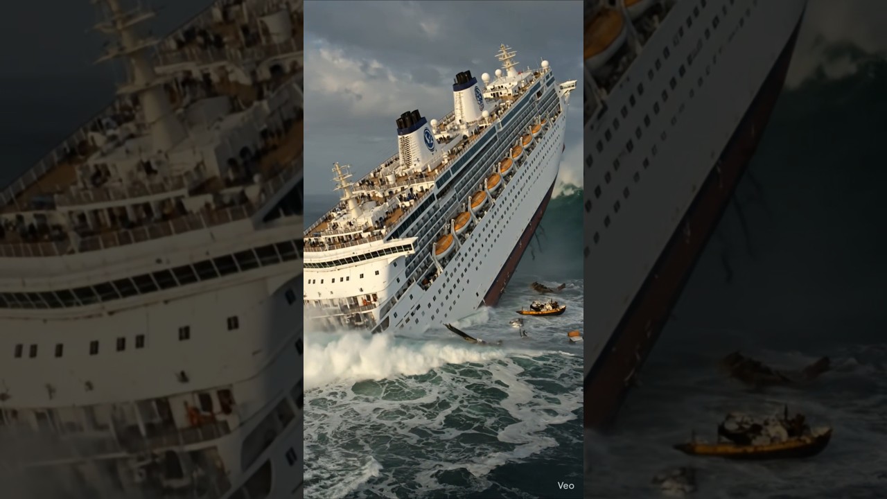 Heavy storm raging on the north sea watch the fierce waves🌊 