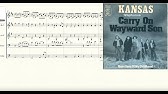 Flute Carry On Wayward Son Kansas Sheet Music Chords Vocals Youtube