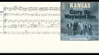 Carry On My Wayward Son for Brass Quintet Sheet Music