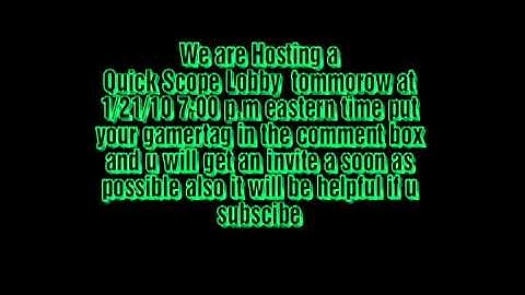 CoD MW2 Open Quick Scope Lobby 1/21/11