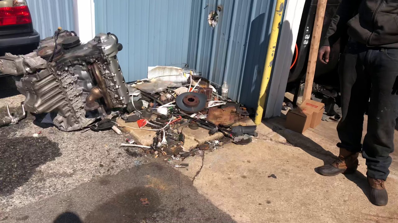 06 Porsche Cayenne first start after engine replacement - YouTube