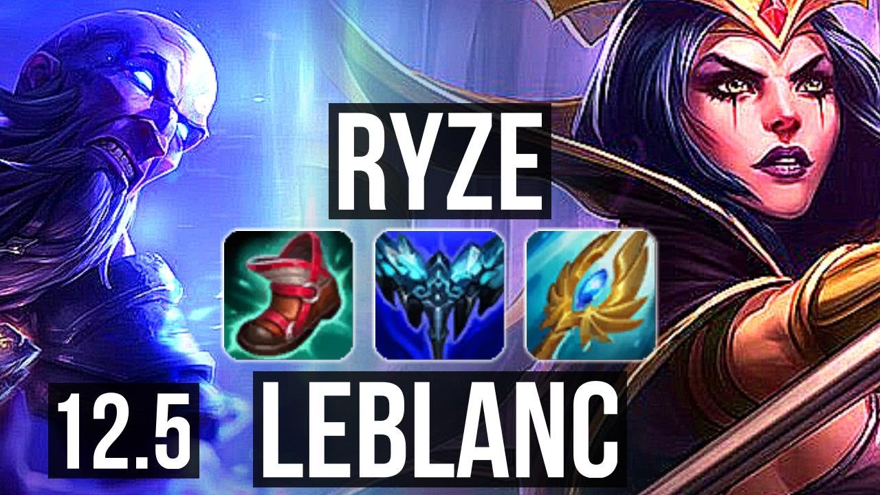 RYZE vs LEBLANC (MID) | Rank 2 Ryze, Rank 4, 8/3/8, Dominating | EUW Challenger | 12.5