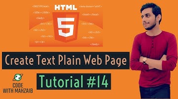 Create Text Plain Web Page in HTML | Web Design Course | Tutorials #14 | Code with Mahzaib