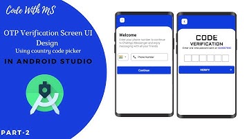 OTP Verification Screen UI Design Using Country Code Picker In Android Studio | PART-2