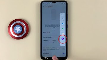 How to use the smart sidebar to turn off the 1-touch screen on Realme C15 Android 11