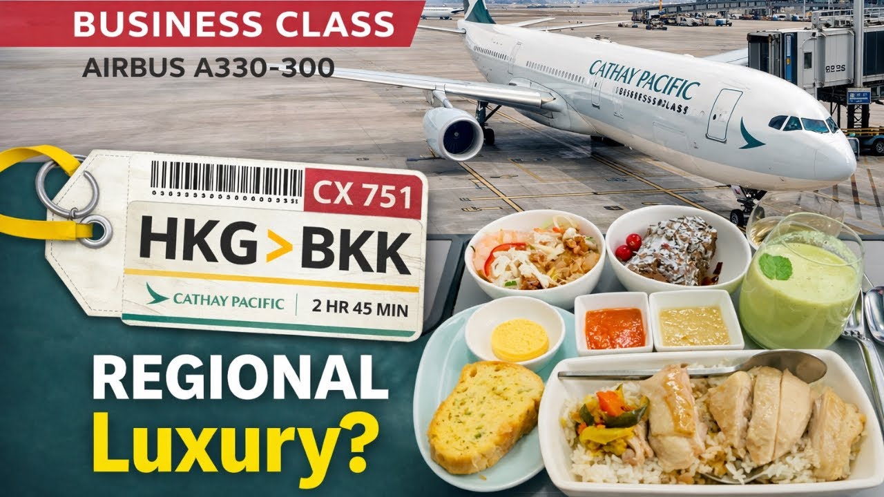 Cathay Pacific A330-300 Business Class | Hong Kong to Bangkok