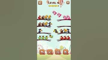 Bird Sort 2: Color Puzzle Level 16 #games #gaming #gameplay