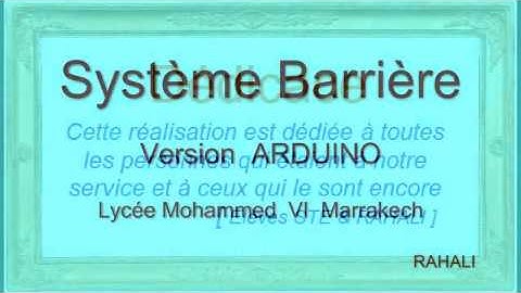 Système Barrière Version Arduino Réalisation