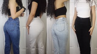 flattering back to school mom jeans haul (fashion nova) ♡