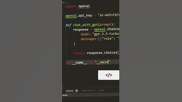 Program Your Own ChatGPT with Python: AI Made Easy! 🤖🐍#python #programming #coding #shorts