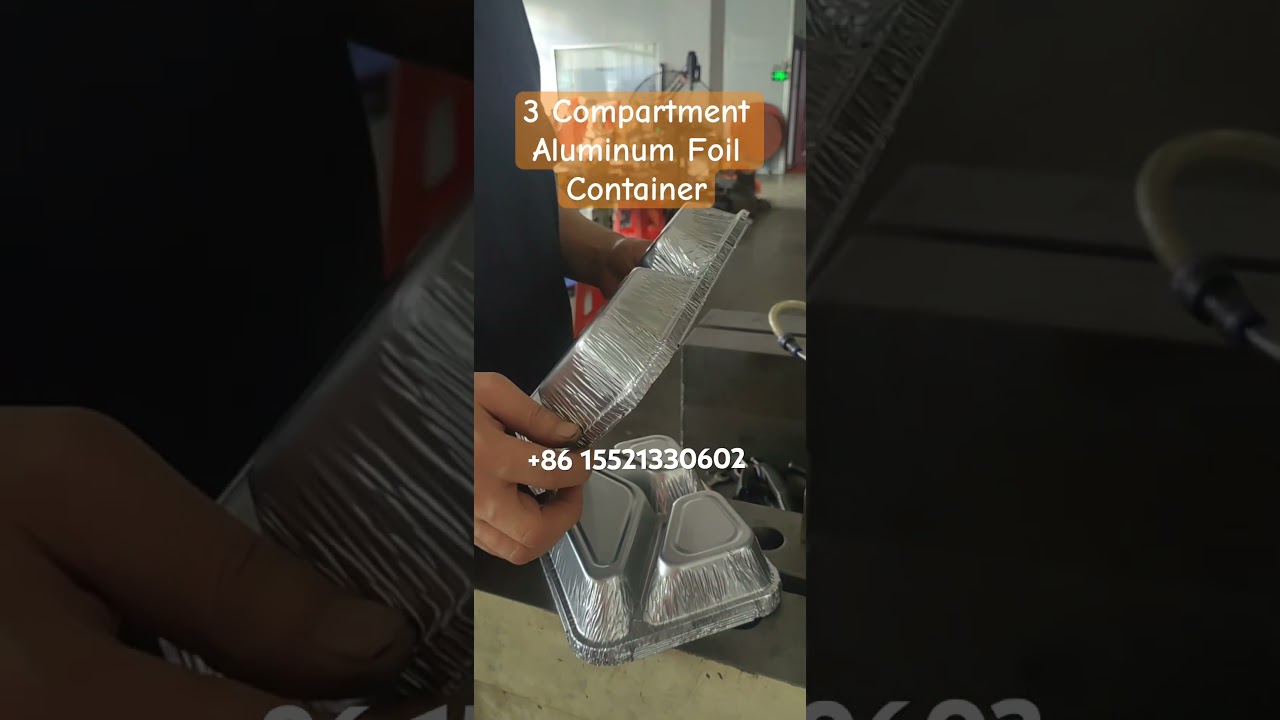 3 compartment aluminum foil tray making mould and machine 