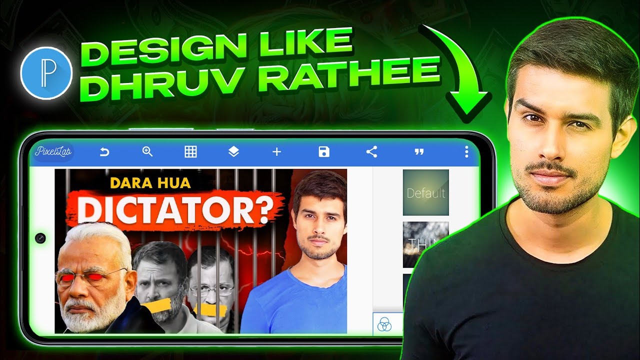 Make Thumbnail like @dhruvrathee in Mobile🔥 (Pixellab)